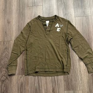 Olive Green American Eagle long sleeve Henley